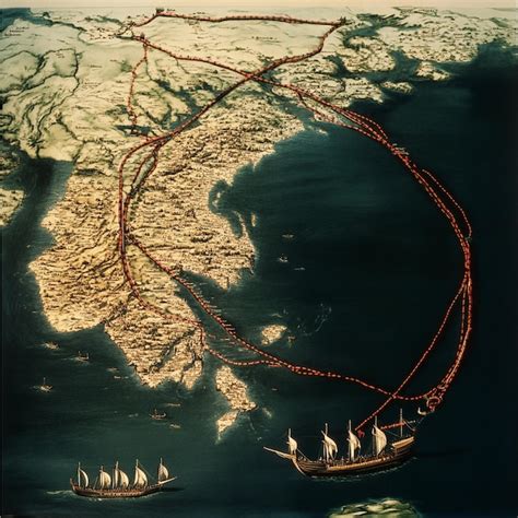 Viking trade routes illustrating the major maritime and overland paths ...