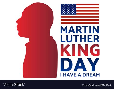 Birthday martin luther king jr mlk day Royalty Free Vector