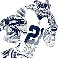 Ezekiel Elliott Dallas Cowboys Watercolor Strokes Pixel Art 3 Throw ...