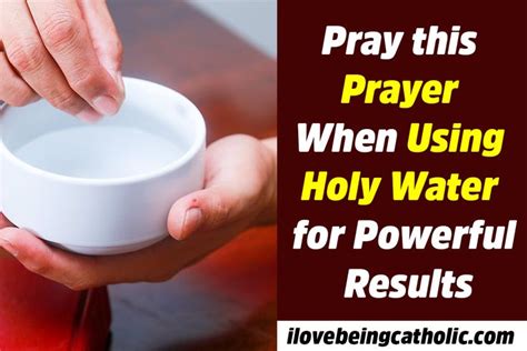 Pray this Prayer When Using Holy Water for Powerful Results | Holy ...