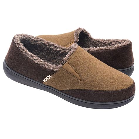 Wishcotton - Men's Fuzzy Microsuede Moccasin Home Slippers Fluffy House Shoes, Size 11 US Men ...