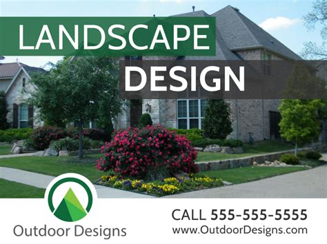 Landscape Design Yard Sign Template | MyCreativeShop