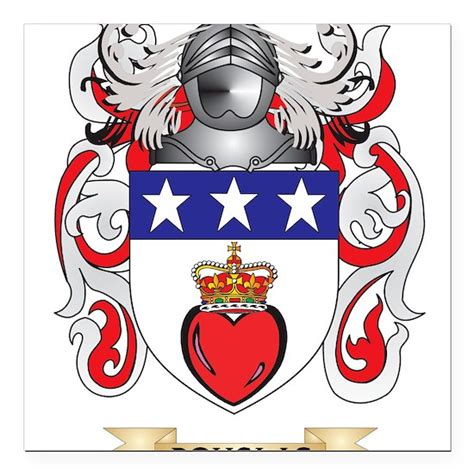 Douglas Coat of Arms Square Car Magnet 3" x 3" by Tshirts-Plus - CafePress