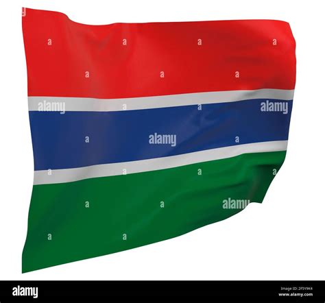 Gambia flag isolated. Waving banner. National flag of Gambia Stock ...