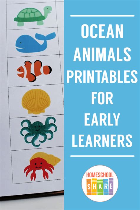 Free Ocean Animal Printables for Preschool & Kindergarten - Homeschool ...