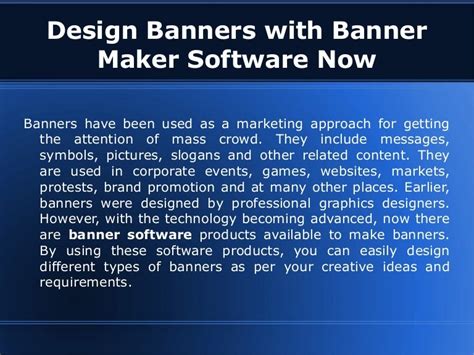 Design banners with banner maker software now