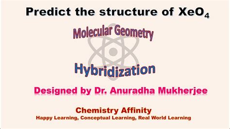 XeO4: Molecular Geometry And Hybridization | Chemical Bonding #chemistrylearning #12chemistry ...