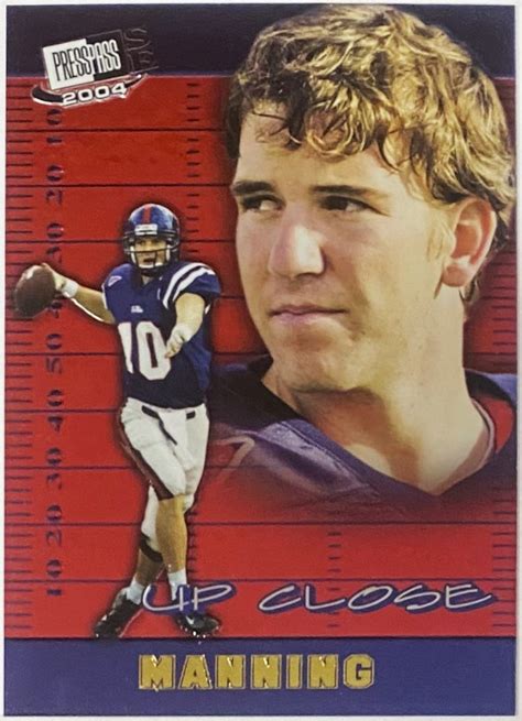 Eli Manning 2004 Press Pass SE Mississippi Rebels Football Up Close Rookie Card - KBK Sports