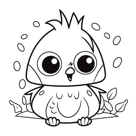 Cute Bird And Birds Coloring Pages Outline Sketch Drawing Vector, Bird Drawing, Wing Drawing ...