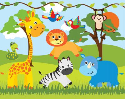 Animals in the Jungle jigsaw puzzle in Animals puzzles on TheJigsawPuzzles.com