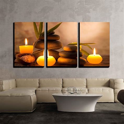 Wall26 - Aromatic Candles Zen Stones - Canvas Art Wall Decor - 16"x24 ...