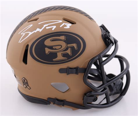 Brock Purdy Signed 49ers Salute to Service Speed Mini Helmet (Fanatics) | Pristine Auction