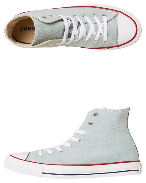 Light Blue White Coloured Mens Chuck Taylor All Star Denim Hi Shoe ...