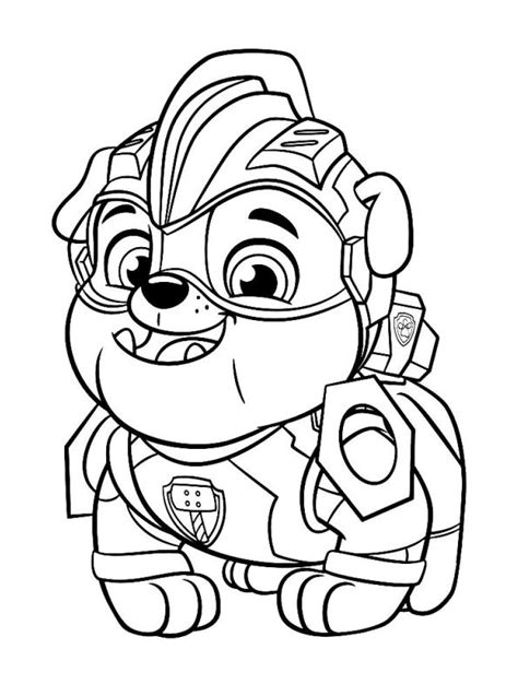 Kids-n-fun.com | Coloring page Paw Patrol Mighty Pups Paw Patrol Rubble