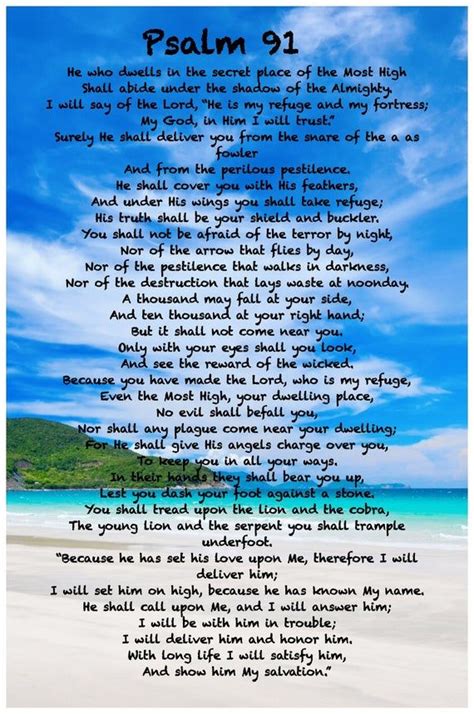 Nkjv Psalm 91 Prayer Print Out