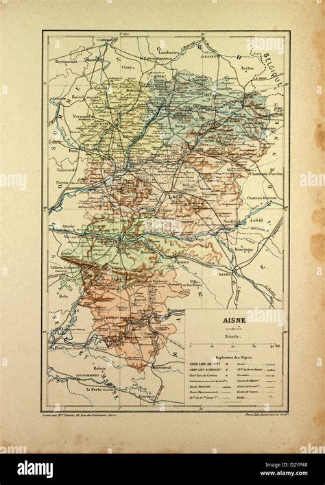 MAP OF AISNE FRANCE Stock Photo - Alamy