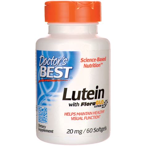 Doctor's Best Best Free Lutein Featuring FloraGlo 20 mg 60 Softgels – Biosource Nutrition