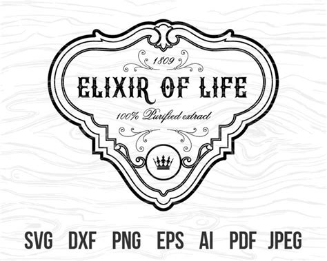 Elixir of life svg potion label svg Harry Potter potion | Etsy