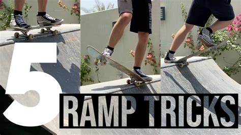 5 Intermediate Skateboarding Mini-Ramp Tricks! - YouTube