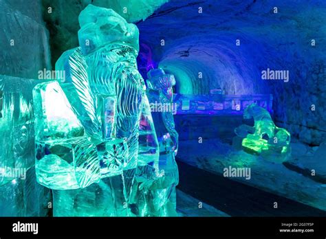Colourful ice sculptures in the Permafrost kingdom, Yakutsk, Sakha Republic, Russia Stock Photo ...