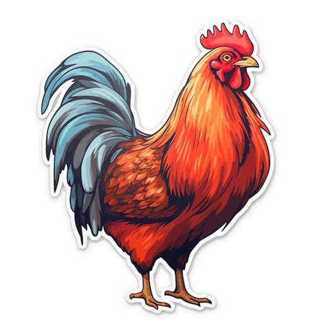 Premium Vector | Rooster isolated on white background