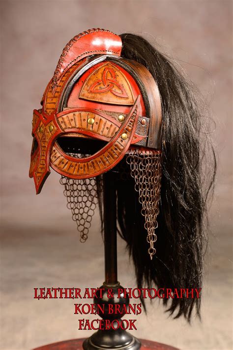 handmade leather viking helmet by Koen Brans "El Branso"Facebook | Viking armor, Leather art ...