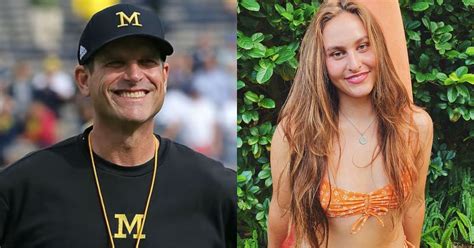 Michigan: Jim Harbaugh’s daughter Grace Harbaugh poses with heaps of Michigan Merch ahead of the ...