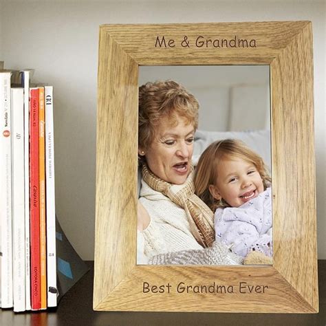 Personalised 'Best Grandma Ever' 5x7 Wooden Photo Frame | Wooden photo ...