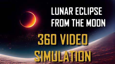 Lunar Eclipse as seen from The Moon | Simulation | 300x Speed | 360 ...