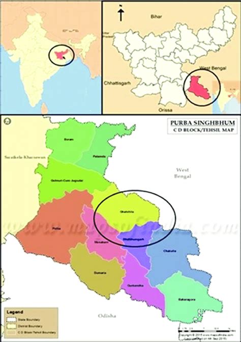 District Map Of Jharkhand State