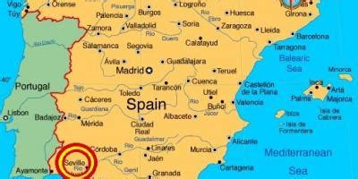 Sevilha, na espanha mapa de Sevilha espanha (mapa de Andaluzia - Espanha)