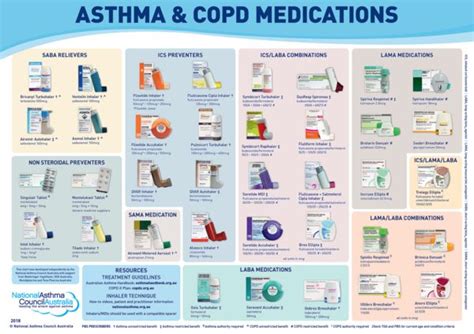 Asthma & COPD Medications Chart in 2020 | Medication chart, Asthma ...