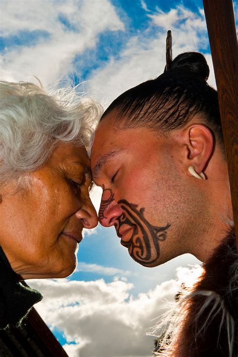 A Maori Man With Ta Moko Facial Tattoo And An Elderly Maori Woman | My ...