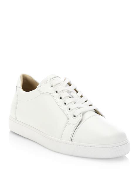 Christian Louboutin Vieira Leather Sneaker in White for Men - Lyst