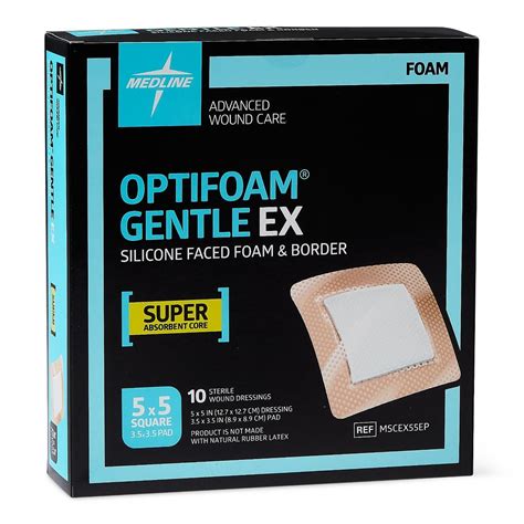 Optifoam Gentle EX Silicone/Foam Dressing 5x5 100Ct