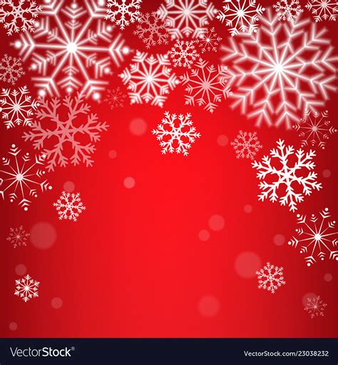 Christmas snowflakes on red background Royalty Free Vector