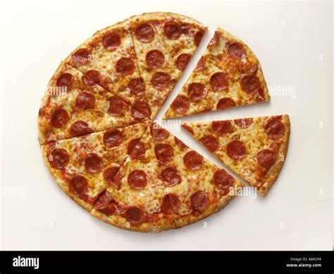 A Whole Pepperoni Pizza with Two Slices Removed Stock Photo: 541332 - Alamy