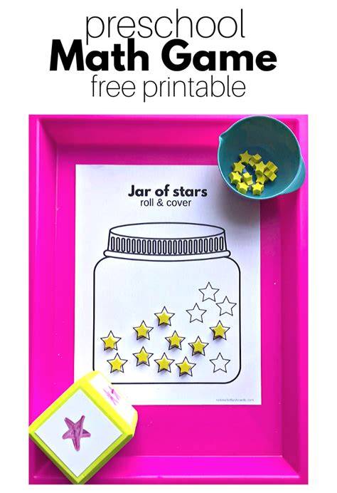 Printable Math Game for Preschool - No Time For Flash Cards