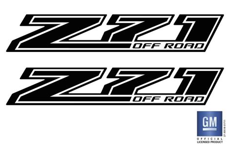 Chevy Silverado 2014-2018 Matte Black Z71 OFF ROAD Bedside Decals Set ...