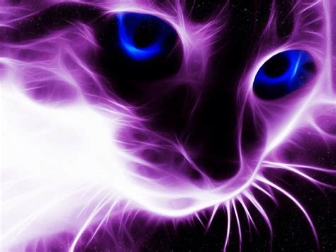 Cool Cat | Purple cat, Cat art, Neon cat