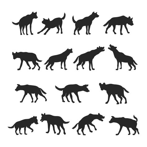 Hyena silhouette illustration, Hyena animal vector 35057176 Vector Art at Vecteezy