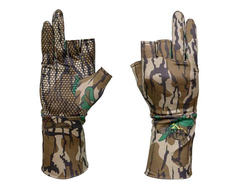 North Mountain Gear Fingerless Mossy Oak Greenleaf Gloves