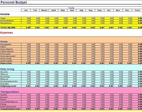 personal expense spreadsheet template free — db-excel.com