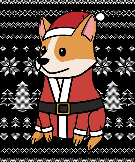 Corgi Christmas Costume Digital Art by Jeff Chen - Pixels