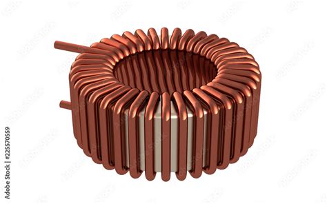 Ferrite Toroid Inductor Stock Illustration | Adobe Stock