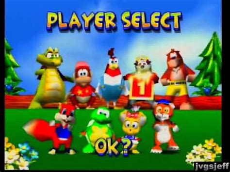 Diddy Kong Racing - Fun with the character selection screen - YouTube