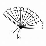 Japanese Fan Coloring Stock Illustrations – 111  sketch template