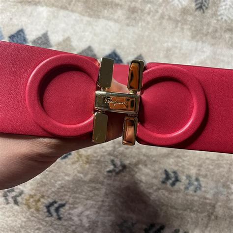 Salvatore Ferragamo Women's Red Belt | Depop