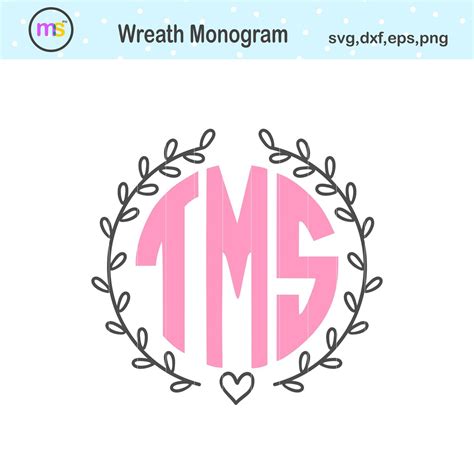 Wreath Monogram Svg Laurel Wreath Svg Laurel Monogram Svg - Etsy