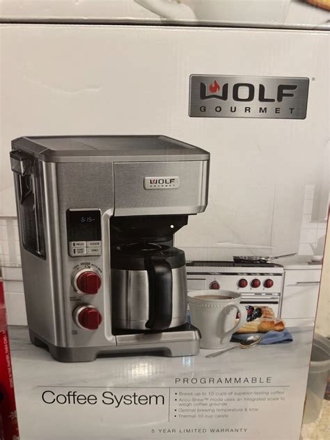 Wolf Gourmet WGCM100S Programmable Automatic Drip Coffee Maker BRAND NEW 40094937851 | eBay